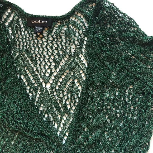 Cute green cropped cardigan - Picture 3 of 4